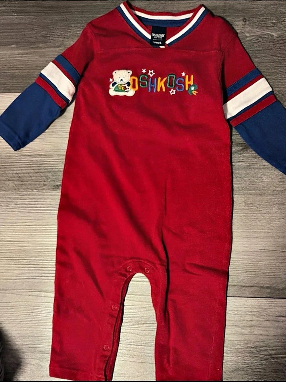 Vintage OshKosh B'gosh Color Block Romper Baby 18M